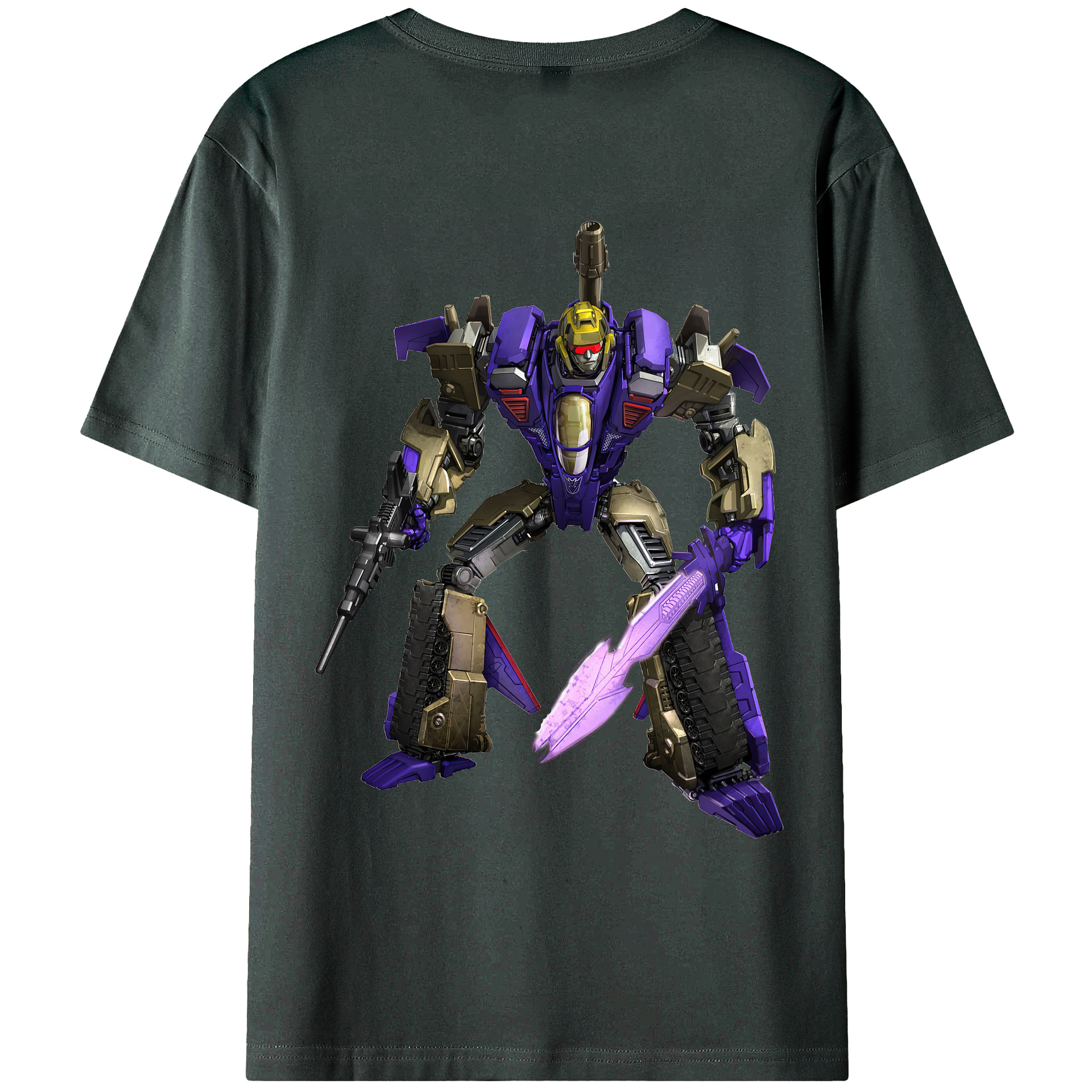 （画像用） Transformers トランスフォーマー 綿100％ メンズ半袖Tシャツ（バックプリント） 通気性